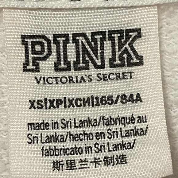 Victoria Secret PINK Women’s Hoodie Full Zip Size Extra Small - Picture 3 of 5